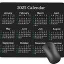 2024 Calendar Horizontal Non-Slip Rubber Mouse Pad， Calendar Black Mouse Mat Mouse Pad Office Gaming Mousemat 9.5 inch x 7.9 inch
