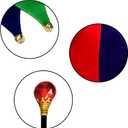 Jester Hat, Collar, and Wand Set - 3-Piece Costume for Adults - Hilarious Halloween and Party Accessory