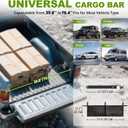 XINQIAO Truck Bed Cargo Bar for Pickup 39.4 in to 70.8 in Adjustable, Comes with a Net and a Divider, 200 LB Capacity Also Used for A Third Hand Support Pole, 2 Sets