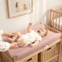 lulumoon Muslin Changing Pad Cover: Baby Diaper Changing Table Pad Cover - Changing Pad Sheets for Girls Boys