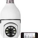 EagleEye Wireless WiFi Light Bulb Camera Security Camera,Dome Surveillance HD Night Vision Socket Camera, Outdoor 1080P 360 Degree Panoramic Connector Smart Home (1 Pcs)