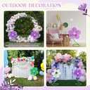 Fuyoooo 111 Pcs Giant Flowers DIY Making Kit, Include 13" x 39" Foam Paper for Crafts 14.76 ft Flexible Pipe for Giant Flowers Floral Stems Wire Floral Tape for Wedding Birthday Party Decor(Purple)