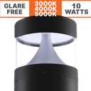 LED Bollard Landscape Light 4.7" Diameter, 10W, 39" Height, 3CCT 3000K/4000K/5000K, 120-277V Outdoor Pathway & Garden Light, IP65 Waterproof, for Driveways & Commercial Landscape