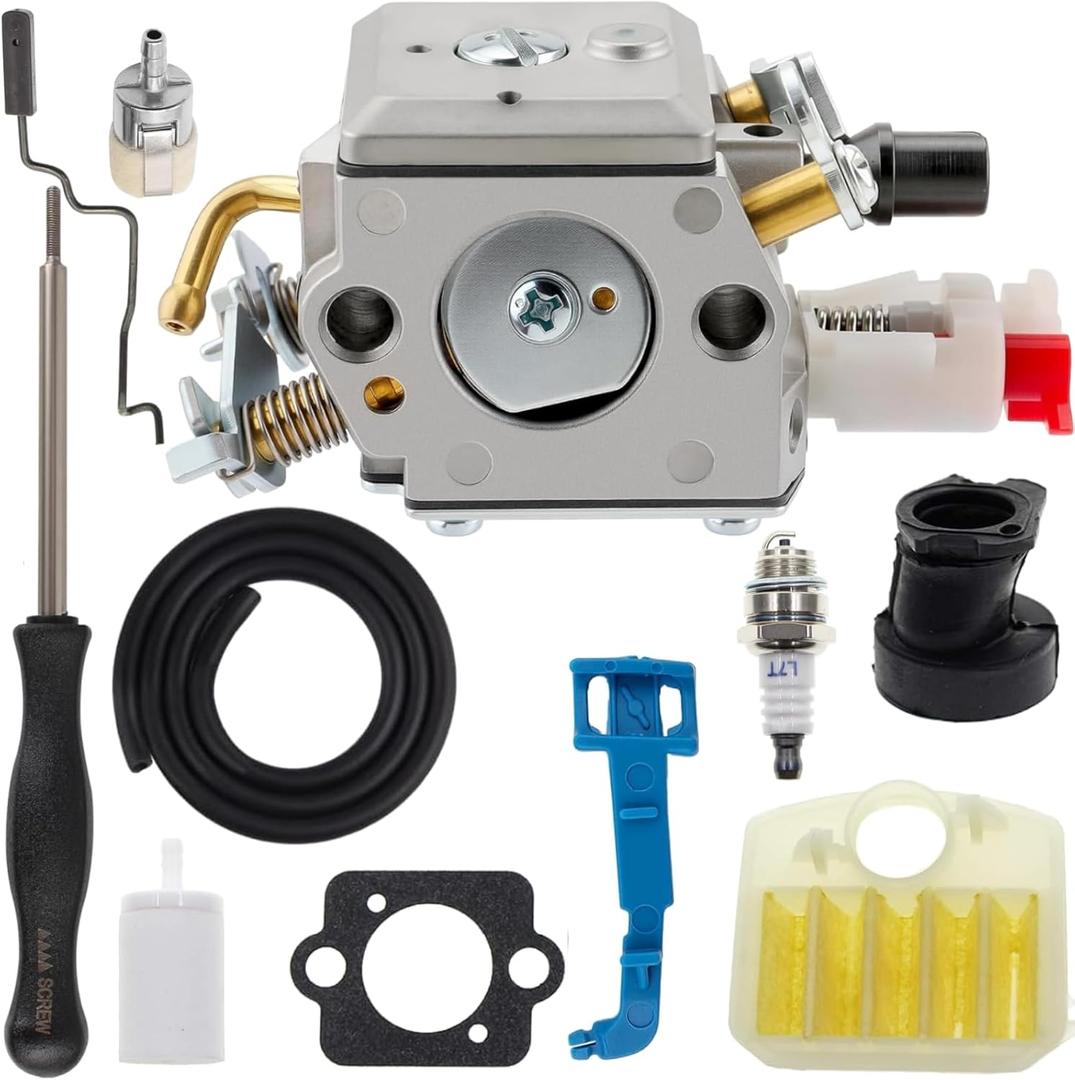 C3-EL18B Carburetor Tune Up Kits Compatible with Husqvarna 340 345 350 351 353 346XP 340E Chainsaw Parts Carb Replace 503283208 503283210