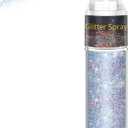 Hair and Body Glitter Spray, 1PC Glint-Rainbow Hair Glitter Extra Fine Face Shimmer Powder for Clothes, Festival Loose Sparkle Powder for Rave Clothes Nail Art Easter Halloween Crafts (Glint-Rainbow)