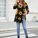 ZENNILO Women Casual Loose Fit Swing Flare Tunic Tops Basic Plus Size Flowy Shirt (White, XL)