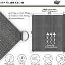 Sun Shade Cloth 10x15 FT, UV Block Outdoor Patio Shade Cover, Permeable and Tear Fade Resistant Rectangle Sunshade Fabric for Backyard, Porch, Pergola, Yard, Deck, Garden, Gray
