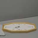 Wooden Retro Wall Clocks, 18 Inches Square Clocks Rectangular Wall Clock Battery Operated Silent Non-Ticking, for Kitchen Living Room Office Home Desk Bedroom (Primary Color)