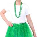 Women Tutu Costume Accessories Set Sunglasses Ponytail Headband Tutu Skirt Necklace for Halloween Mardi Gras