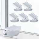 5 Pack Window Locks, Diecast Durable Design, Compatible with Horizontal and Vertical Window, Fit 1/16 inch(0.16cm) up to 1-1/2 Inch Long Version Wide Rail Easy Installation Enhanced Safety