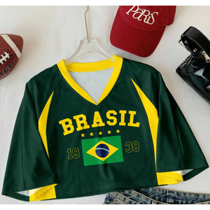 SOLY HUX Women's Y2k Crop Tops Graphic Baggy T Shirts Festival Rave Outfits Streetwear Sportswear Green Graphic Small