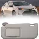 Dasbecan Gray Left Driver Side Sun Visor with Vanity Mirror Compatible with Toyota Corolla 2014 2015 2016 2017 2018 Replaces# 74320-02B50-B0