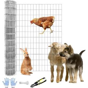 Tongmo 5 ft x 100 ft Galvanized Welded Chicken Wire Fence, 16GA Garden Chicken Wire Fence Roll, Mesh Size 2" x 4"Hardware Cloth, Ideal for Yard Protection and Poultry Netting