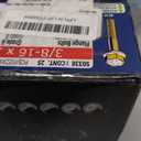 Hard-to-Find Fastener 014973240370 Grade 8 Coarse Hex Flange Bolts, 3/8-16 x 3, Piece-25