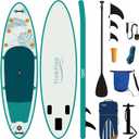 Inflatable Stand Up Paddle Board, 11' Paddle Boards with Stable Fin and Durable SUP, Non-Slip EVA Deck, Ultra-Light Manual Air Pump,Our SUP for Youth & Adults of All Skill Levels
