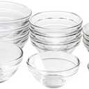 HillSpring 3 Sizes of Glass Prep Bowl Sets, Clear Small Pinch Bowls for Salt, Spices and Chopped Ingredients, 1.5oz/2.5oz/3.5oz, Set of 8