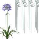 Thealyn 24 Inch 12 Packs Plant Support Stakes,Garden Single stemmed Plant Support Hoops, Plant Prop, for Flowers,Orchid, Tomatoes Peony Lily Rose (24 inch)