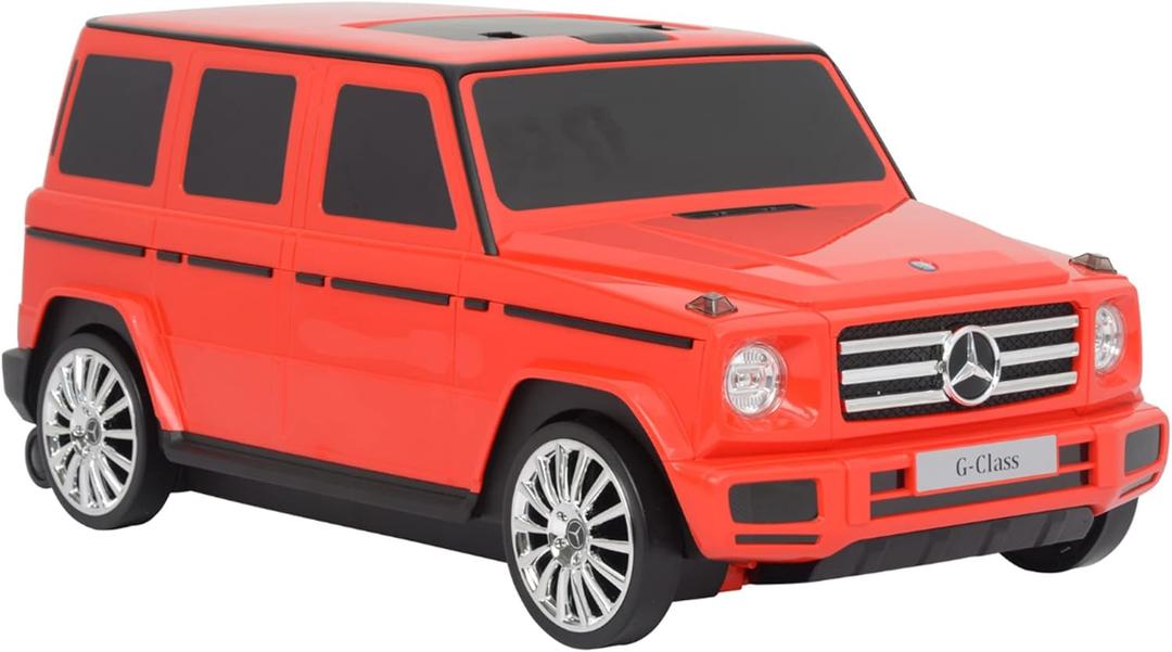 Best Ride On Cars Mercedes G-Class Stylish Large All-in-One Suitcase Ride-On SUV Vehicle & Carry-On Stroller Luggage, for Kids Age 2 to 6, Red