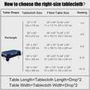 Smiry Rectangle Table Cloth Linen Textured, Waterproof Spillproof Anti-Wrinkle Burlap Tablecloth, Washable Decorative Fabric Table Cover for Dining, Party, Banquet, 54 x 78 Inch, Navy