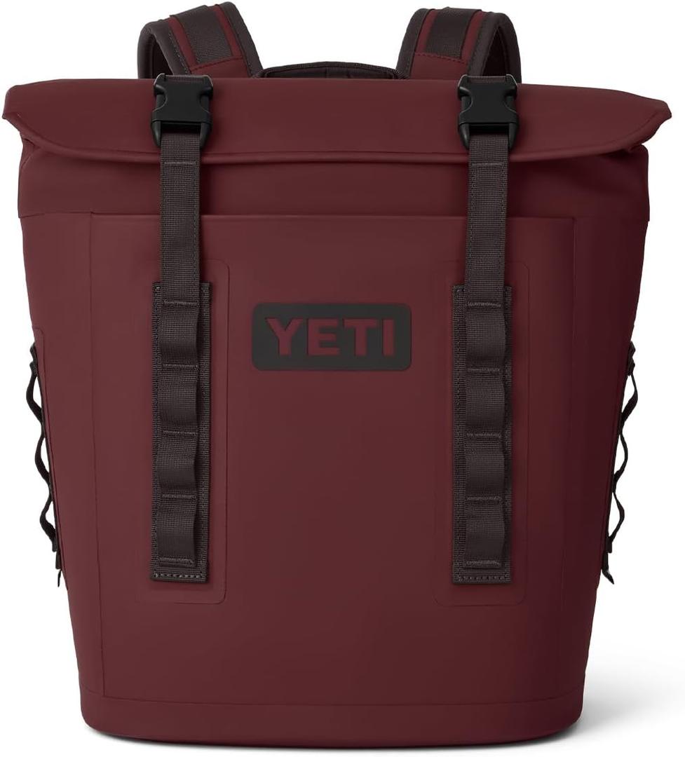 YETI Hopper M12 Backpack Soft Sided Cooler with MagShield Access, Wild Vine Red