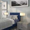 Flash Furniture Bedford Tufted Upholstered Twin Size Headboard in Navy Fabric