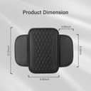 Universal Car Center Console Cover,Leather Arm Rest Cover for Car with Extend Center Console Organizer Pocket,Color Clash Car Armrest Cushion with Silicone Non-Slip Particles (Black)