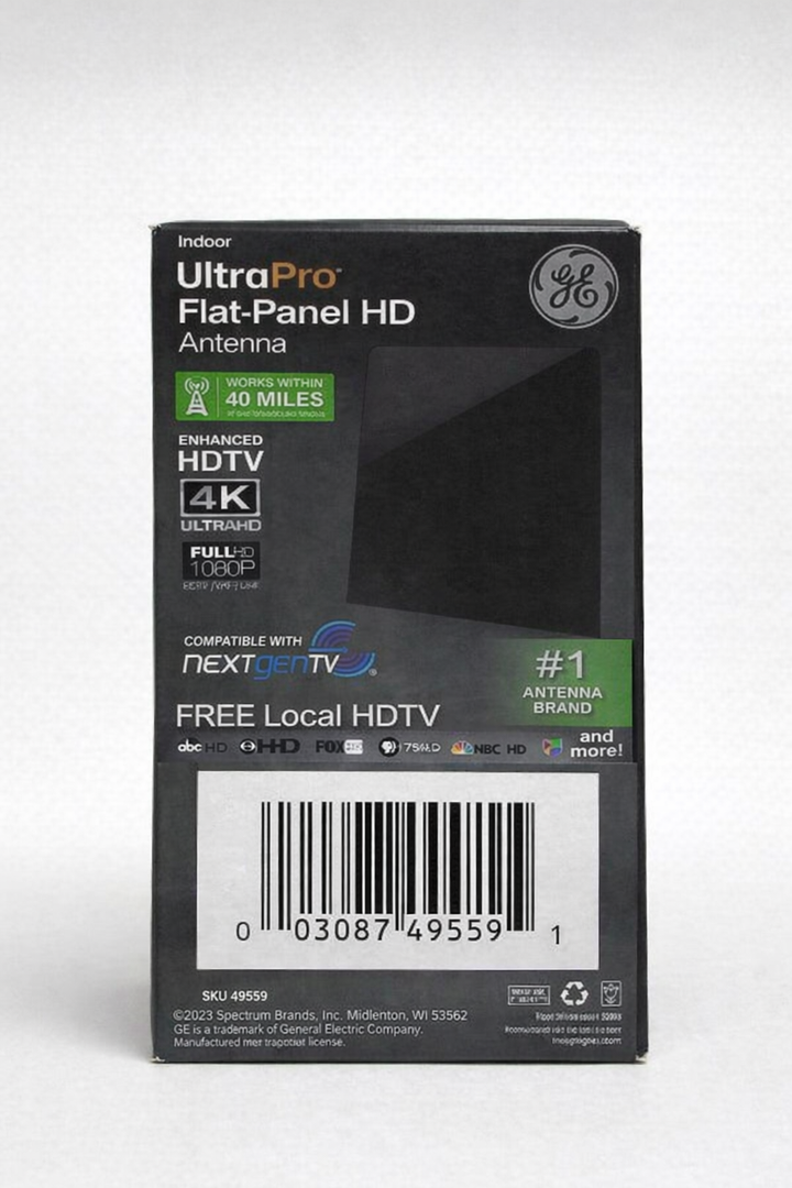 UltraPro Flat Panel HD Indoor Antenna Free Local HDTV 4K UltraHD Full 1080P H