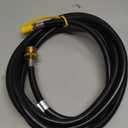 12 Feet Quick-Connect Propane Hose - 1/4" Female Quick Disconnect Feature - Versatile 1 LB Portable Device Converter, Ideal for RV to Gas Grill Connections