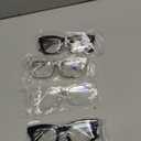 CCVOO 1.0 Oprah Style Reading Glasses for Women, Stylish Eyeglasses, Blue Light Readers for Women (Black + Transparent + Marbel Mint Solid Color+ Half Leopard/Half Brown)