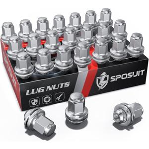 Sposuit M14x1.5 Lug Nuts - Replacement for 2019-2024 Land Rover Defender, 1998-2024 Discovery, 1996-2024 Land Rover Range Rover - OEM Factory Style Closed End Chrome Lug Nut(20 Pcs)