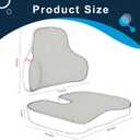 Cushion and Lumbar Support Pillow, Relief Pressure Seat Cusion for Office Chairs & Car Seat, Ergonomic Design Cusion for Tailbone Pain Relief, Sciatica & Back Support