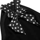ODIZLI 1950s Dress for Women Retro Sleeveless Tie Neck Polka Dot Swing Dress with Belted Evening Party Cocktail Dresses (XL)