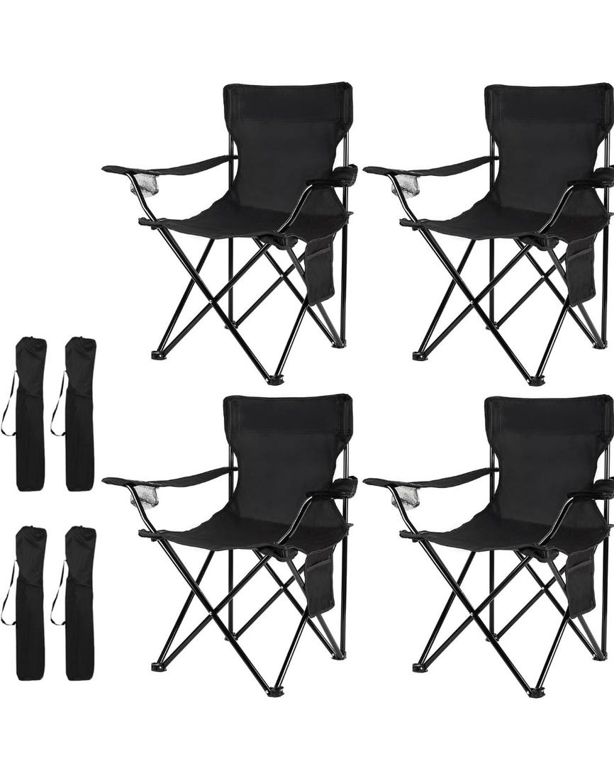 Damei century 3Pack Folding Camping Chairs-Lightweight, Installation-Free, Portable Chair for Beach, Lawn, Outdoor Sports