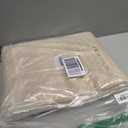 RYB HOME Wall Divider Curtain for Living Room, Noise Reduction Privacy Curtain with Anti-Rust Grommet Top Blackout Curtain for Bedroom/Kids Room, 7 ft Tall x 8.3 ft Wide, Cream Beige, 1 Pack