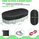 7x10 Ft Oval Pool Cover - Heavy Duty Solar Rectangular Pool Cover Protector, Waterproof & Tear-Resistant with Winch & Cable, Ideal for Winter & Dustproof Use