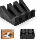 Soap Dishes, Upgrade Suction Silicone Shower Soap Dish with Drianage, Bar Soap Holder & Saver Waterfall Self-Draining to Keep Your Bar Soap Organized and Clean (Black)
