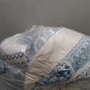 Cottolester Boho Comforter Set King Size Light Blue Comforter Set 8 Piece Bed in a Bag Striped Paisley Bedding Sets