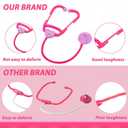 Liberry Doctor Kit for Toddlers Ages 2 3 4 5, Pretend Kids Doctor Playset with Cart, Costume and Stethoscope, Role Play Medical Toys Birthday Gift for Girls Boys (Pink)