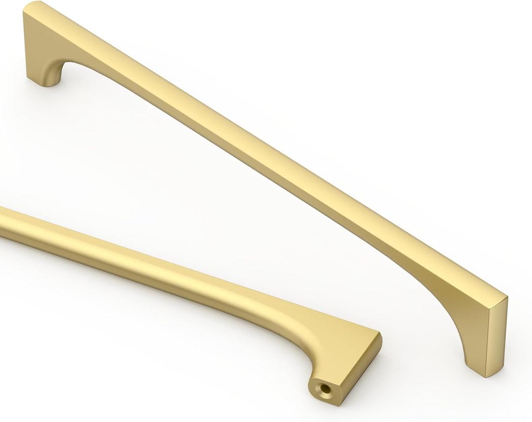 Asidrama 10 Pack 7.5 Inch(192mm) Brushed Gold Cabinet pulls Kitchen Cabinet Handles, Cabinet Pulls Kitchen Cabinet Hardware for Cupboard Drawer Pulls 2321