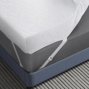Mattress Topper Cover 3 Inch (Only Cover), Cool Mattress Cover with Zipper, Bamboo Rayon Removable, Slip Design with Removable & Washable Cover, Queen Size