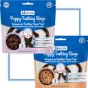N-Bone Puppy Teething Rings Texas BBQ 3 Count Bag Variety Pack, Burnt Ends & Pulled Pork Flavor, Total 2 Bags, 7.2-oz, 6 Rings