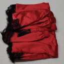 Women's 4pcs Sleepwear Satin Floral Lace Trim Cami Pajama Set with Robe