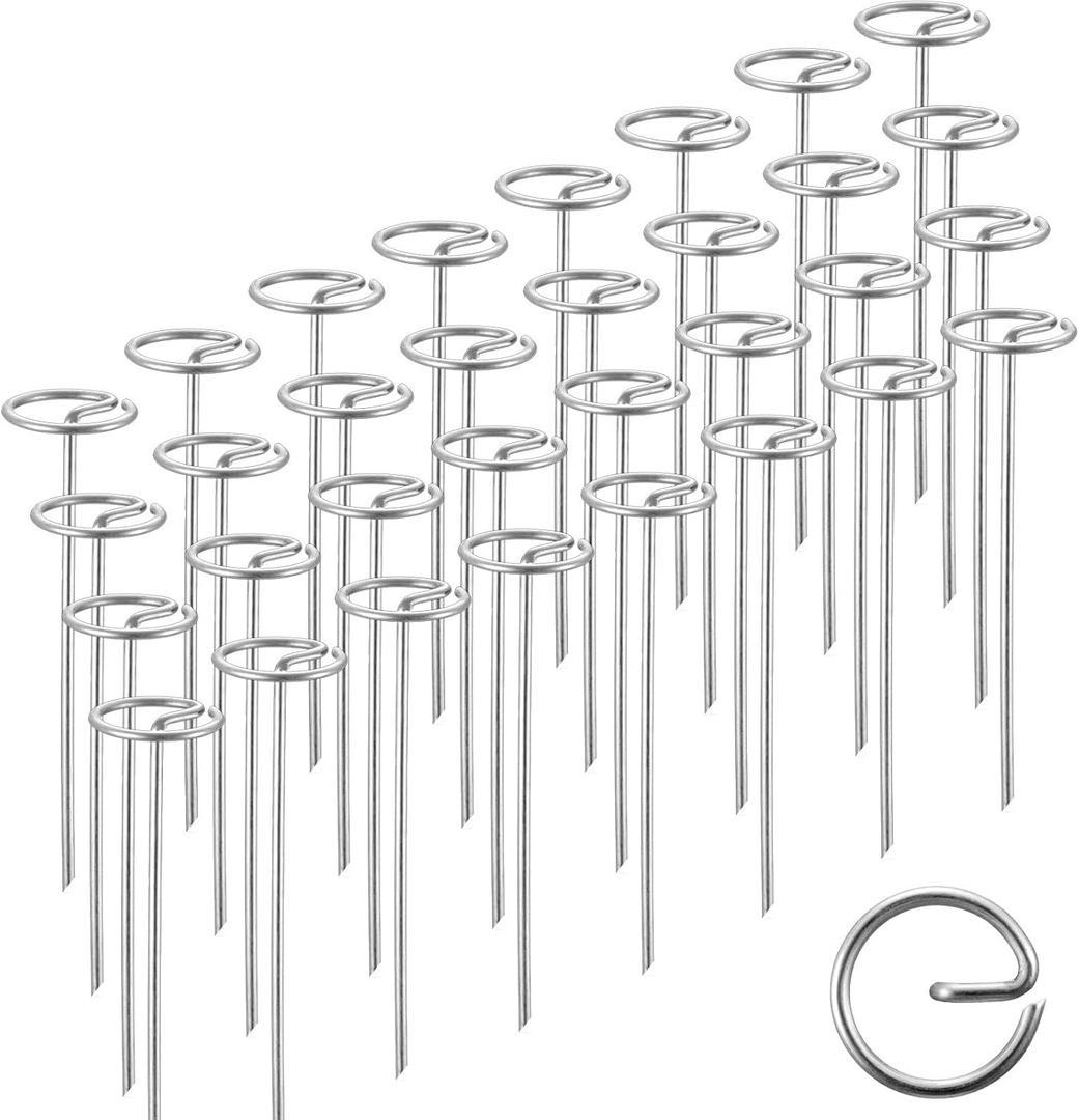 Landscape Staples, 240 Pcs Garden Stakes, Circle Top 6-inch Galvanized Steel, Spikes Pins for Securing Weed Fabric Netting Ground Sheets and Fleece, Landscape Edging, G-Shaped