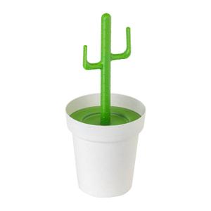 Vigar Cactus Bathroom Trash Can with Lid, 3 Liter, Bathroom Decor | Small Trash Can, Removable Inner Bin, for Bathroom, Bedroom, Office, Dorm Room, Countertop, Mini Waste Basket