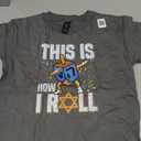 This is How I Roll Shirt Hanukkah Dreidel Chanukah Jew Gift T-Shirt Size M