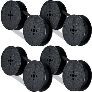 4 Pairs Universal Typewriter Ribbon Twin Spool Ribbon Twin Spool Replacement Pack for Most Typewriter(Black)