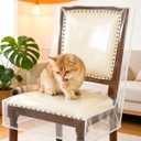 4Pcs Plastic Dining Chair Covers, Clear Chairs Seat Protector Keep Chair Away from Water, Dust, Stain