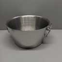 BREKX 6.25 Gallon Large Stainless Steel Bucket for Parties, Double-Walled Insulated Anchored Drink Tub & Ice Bucket with Double Hinged Handles, Silver, Extra Large