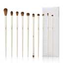 Jessup Precision Makeup Brushes 10Pcs Eye Makeup Brush Set Premium Synthetic Eyeshadow Concealer Eyeliner Eyebrow Blending Highlight Brush, Light Grey T330