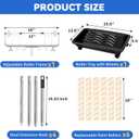 12 Pcs 18 Inch Paint Roller Kit,12-18" Adjustable Roller Frame,Large Paint Roller with Tray,1-5 Ft Steel Pole Paint Roller Set,18" Paint Roller Sleeves 23.6'' Paint Roller Tray for Wall Ceiling